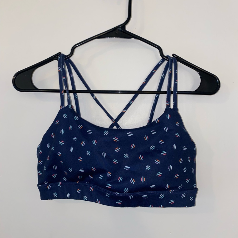 GapFit Navy Print Sports Bra Small